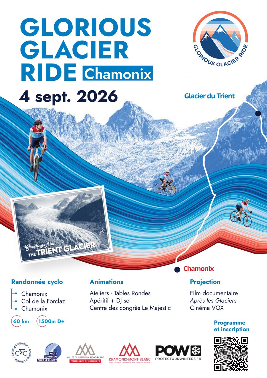Glorious Glacier Ride Chamonix — affiche et programme, 4 septembre 2026