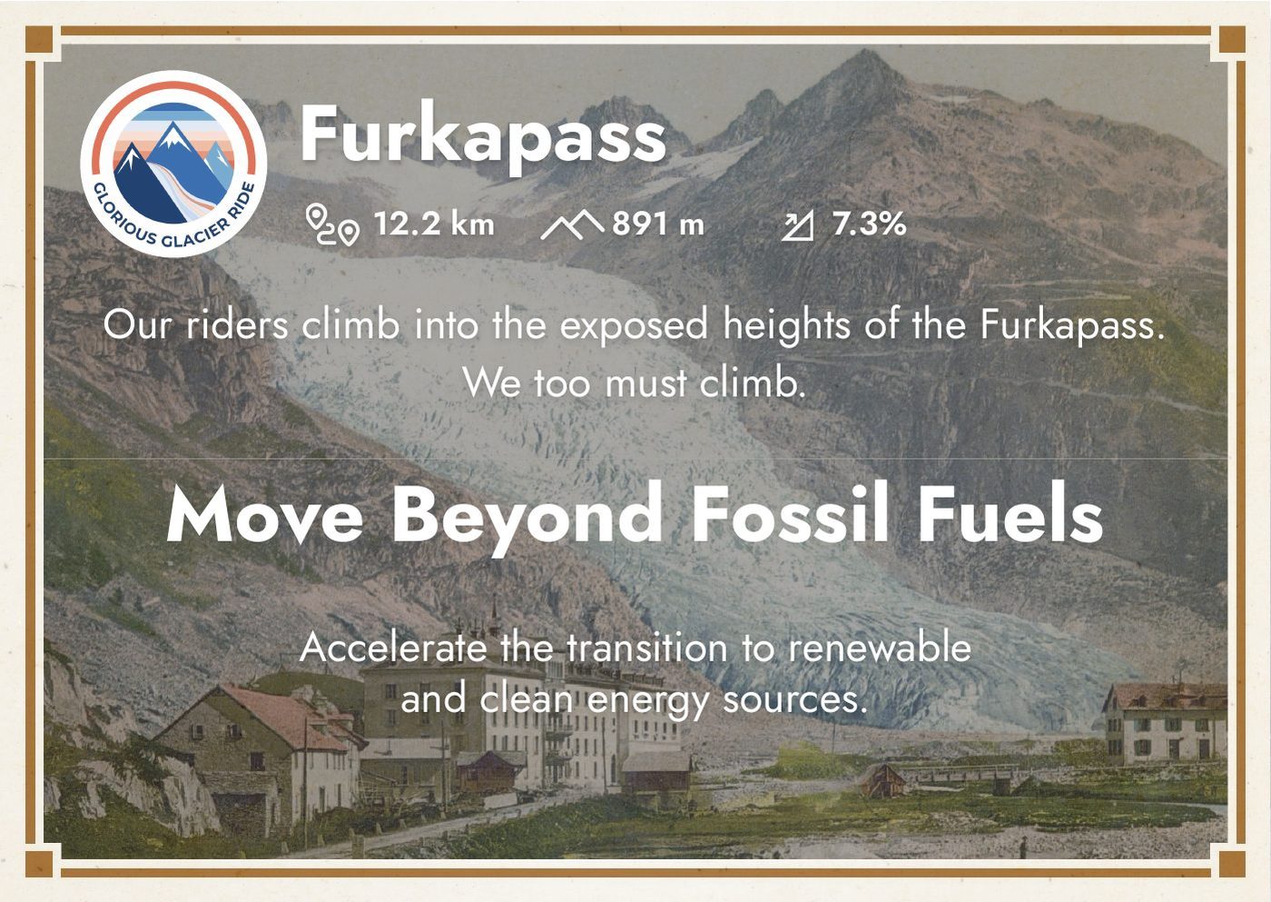 Furkapass — Move Beyond Fossil Fuels